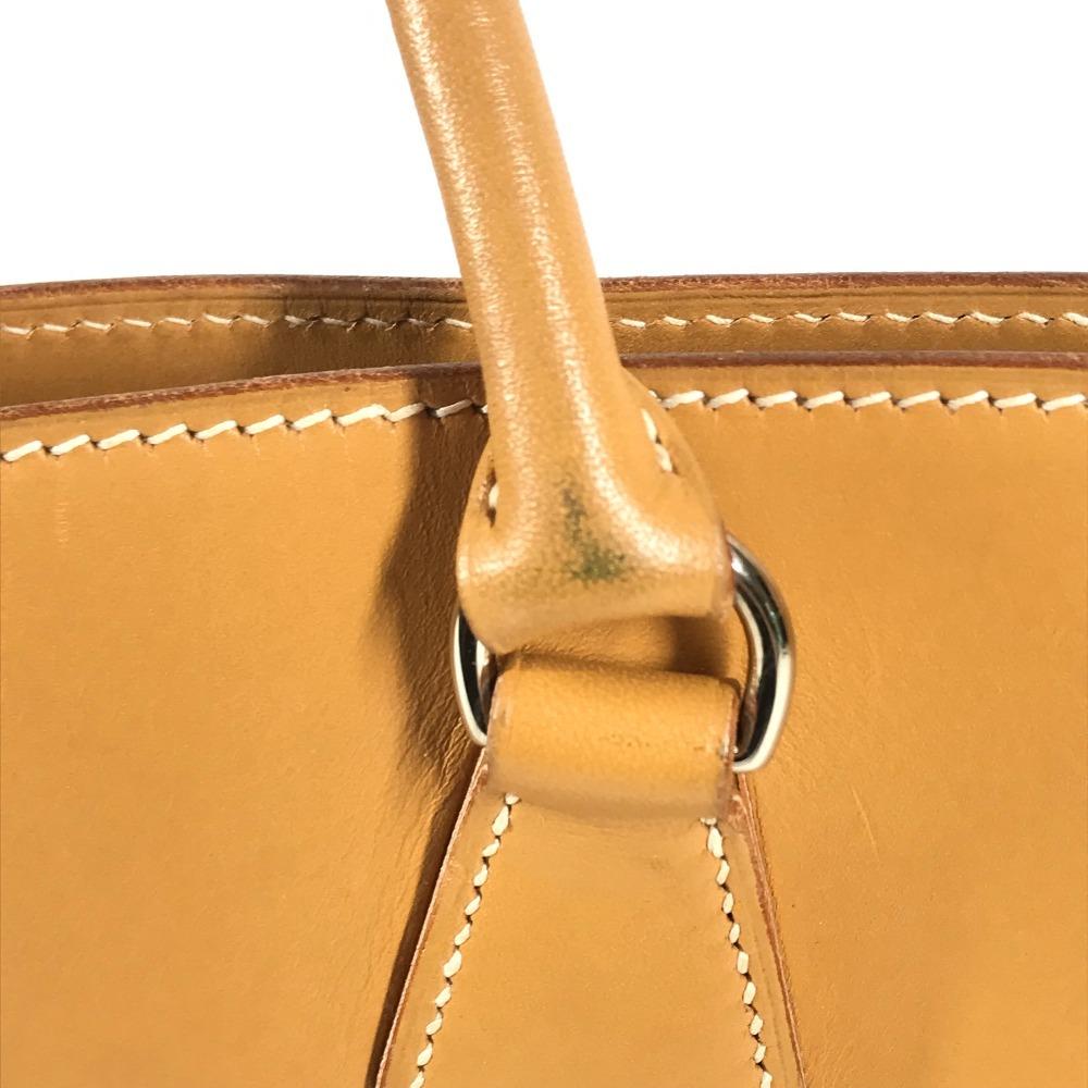 Hermes Leather La Tote Bag Tote Bag Shoulder Bag Bock Scarf Beige