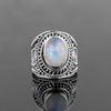 Moonstone Gemstone Boho Designer Ring, Solid 925 Sterling Silver Ring, Statement Ring, Unique Designer Ring