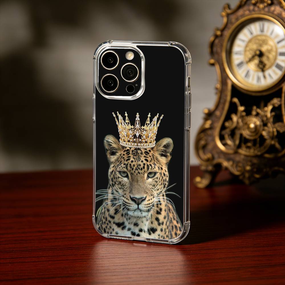 L-Luxury L-Leopard Print Fashion Phone Case For iPhone 17 16 15 14 13 12 11 Mini Pro Max Plus Transparent Cover iPhone16e