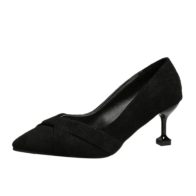 High Heels Women's 2025 Spring New Women's Shoes Fairy Shoes Gentle Single Shoes Small High Heels Thin Heels Pointed Middle Heels