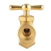 Rubinetto da Esterno Robusto Adattatore in Ottone Filettato 1/2" X 3/4" con Maniglia per Irrigazione da Giardino Idraulica