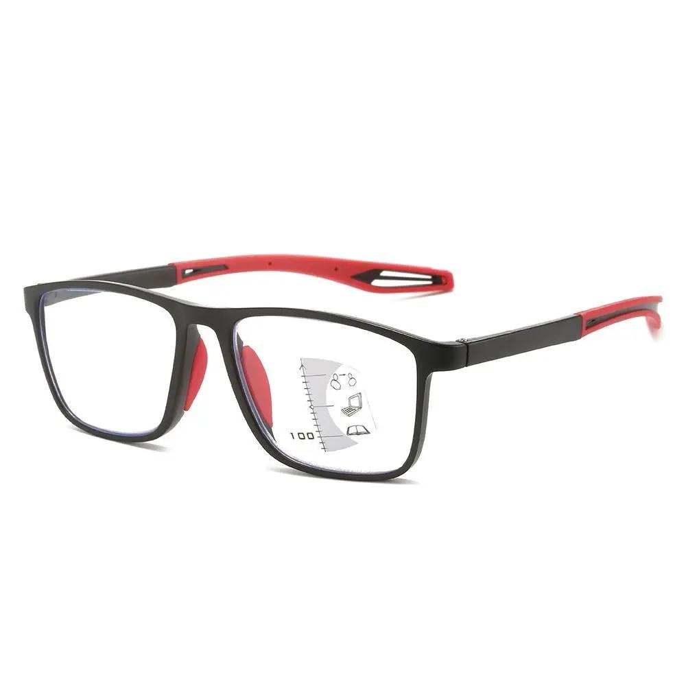 

Blue Ray Blocking Anti-Blue Light Reading Glasses Progressive Near Far Multifocal Hyperopia Glasses Ultralight TR90 0 красный