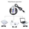 USB 5V RGB LED Strip Light with 24-Key Remote, Stepless Dimming for TV and Indoor Use