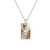 Europe and America Stainless Steel Colorful Printed Raccoon Necklace Good Friend Tarot Card Party Jewelry Accessory