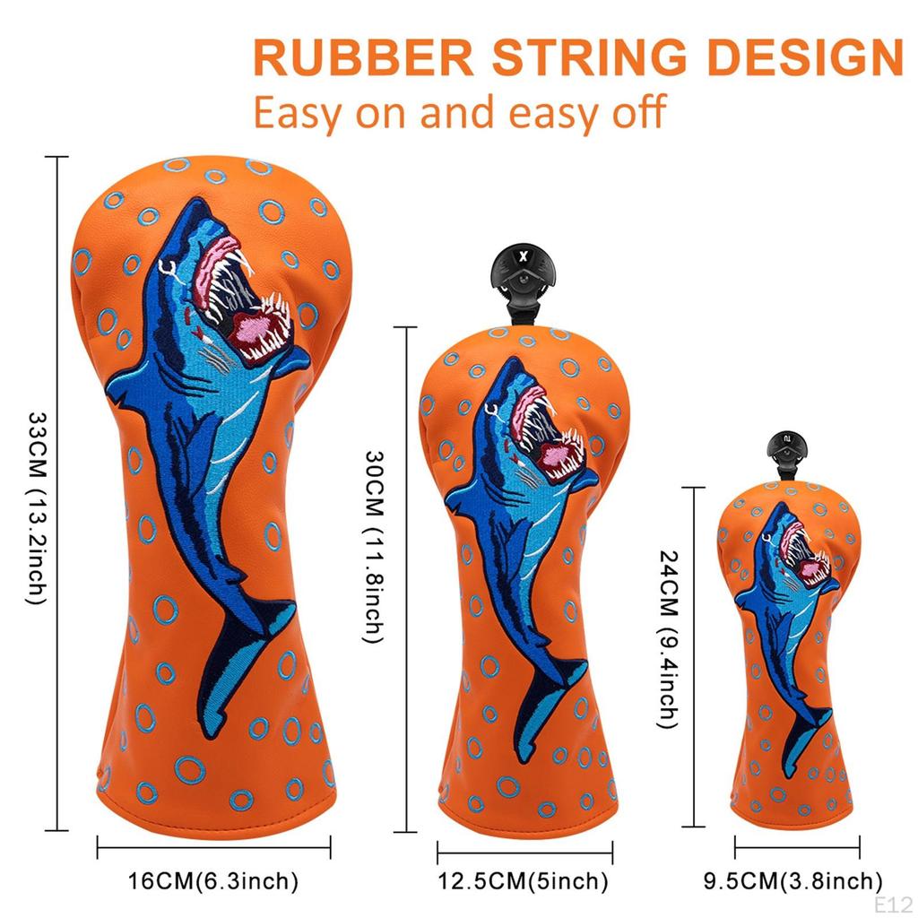 Fashion Golf Club Head Cover Interchangeable No. Tag Waterproof Case Fleece 3 5 UT Headcover Men