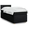 VidaXL Slat Bed Base with Mattress Black 100x200 Cm Fabric 3288893