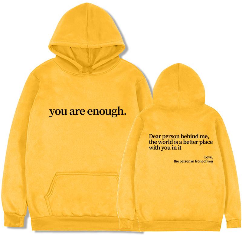 2024 European & American Fashion "Dear Person Behind Me" Loose Hoodie