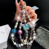 Butterfly Cell Phone Chain Pearl Mobile Phone Lanyard  Mobile Phone Pendant