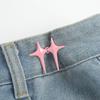 1 Coppia Fibbia a Vita Stella Incrociata Clip Regolabili Staccabili per Pantaloni Stringivita Bottoni Automatici Metallici Senza Chiodi per Decorazione Jeans