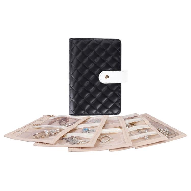 Transparenter Schmuckhalter mit klaren Seiten Ticketaufbewahrungsbuch für Reisen Ohrringe Halsketten Ringe Organizer Alben