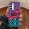 For Samsung Galaxy A15 A16 A25 A26 A35 A36 A55 A56 S24 S25 Plus Ultra 5G Phone Cover Cartoon Cat Leopard Print Patterns Bumper