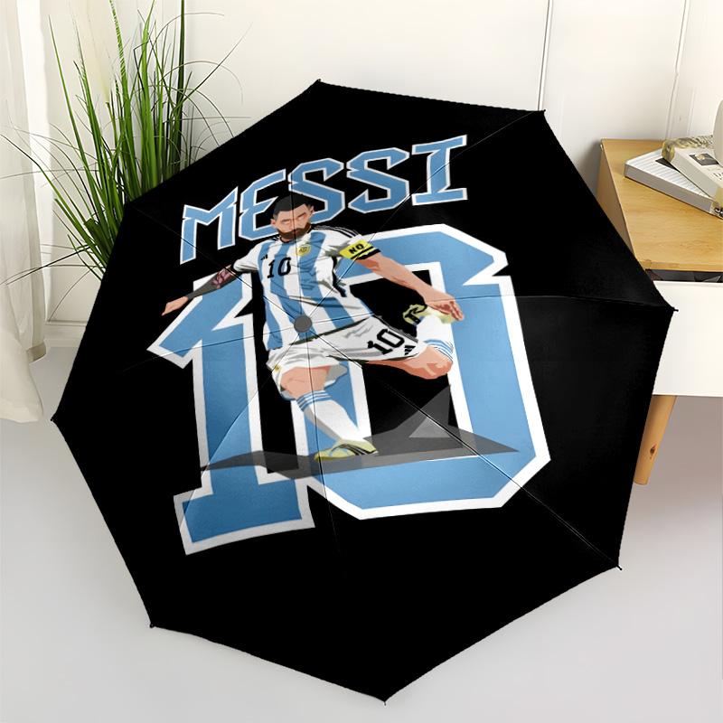 Argentina's Golden Celebration Compact Travel Automatic Umbrella Compact 8-Rib Design Compact Design Travel Essential Vibrant Pattern Umbrella