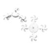 LED Fan Light 3 Colors E26 E27 3 Speeds Eye Friendly Quiet Motor Ceiling Fan Light 2 Timers with Remote Control for Living Room