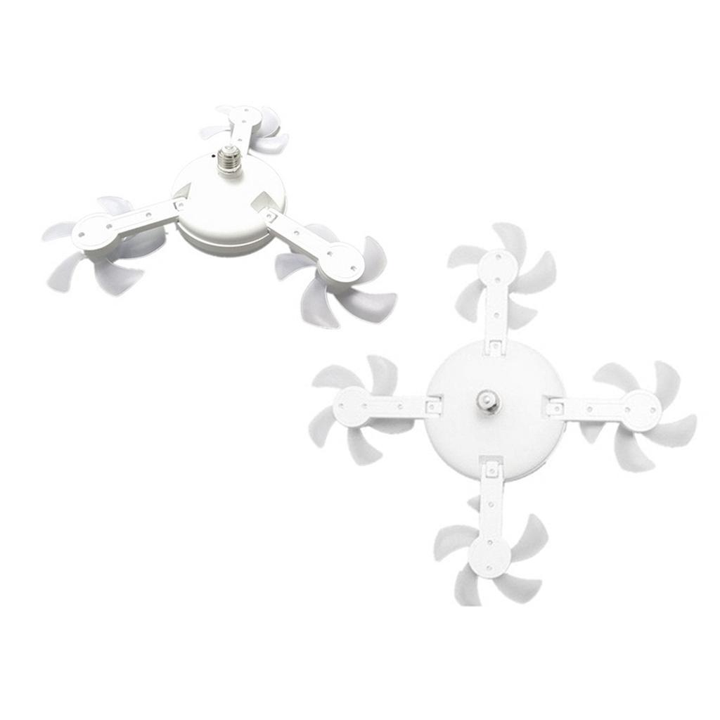 LED Fan Light 3 Colors E26 E27 3 Speeds Eye Friendly Quiet Motor Ceiling Fan Light 2 Timers with Remote Control for Living Room