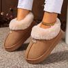 Moteriški plokščiapadžiai šilti dirbtinio kailio sniego batai žiemai nauji lengvi užsisegami aulinukai moterims patogūs neslidūs užsisegami medvilniniai batai
