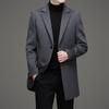 70% Wool Double-sided Woolen Coat Men's Autumn and Winter Wool Content 85% White Goose Down Medium and Long Woolen Coat