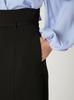 Tight straight skirt with thin belt and elastic back FWFS255055BLK0