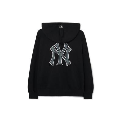 MLB Felpe Unisex New York Yankees Nere con Cappuccio Cardigan Moderato 3ATRB0231-50BKS