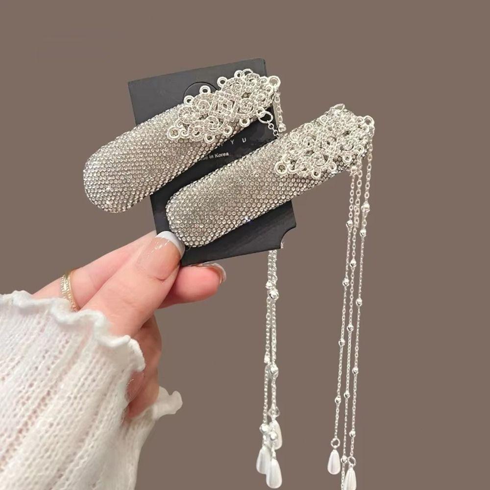 1Pcs/1Pair Retro Tassel Hair Clip Ethnic Style Waterfall Fringe Hairclip Wedding Party Jewelry