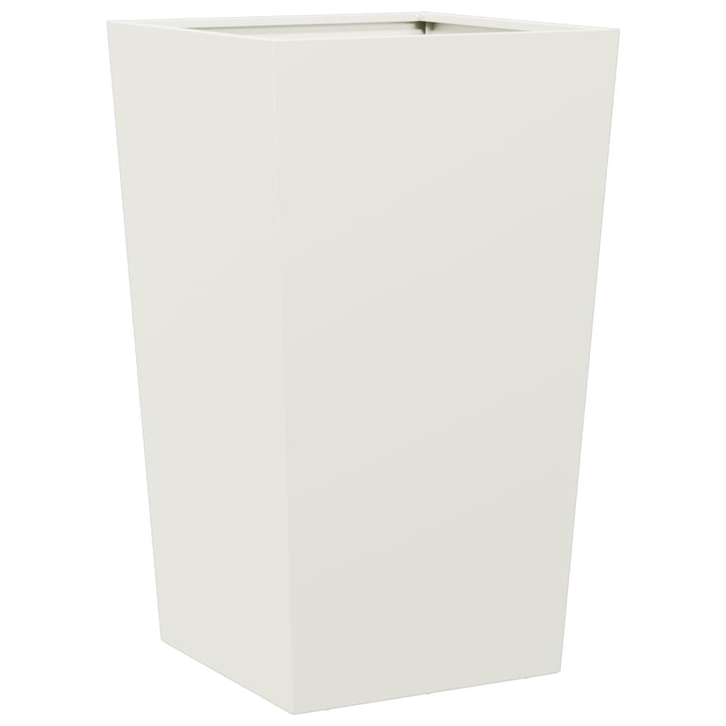 White Plant Pot 45 X 45 X 75 Cm Steel