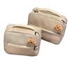 Large Capacity Cute Women's Makeup Bag - Portable Travel Cosmetic Organizer with Brush Partition