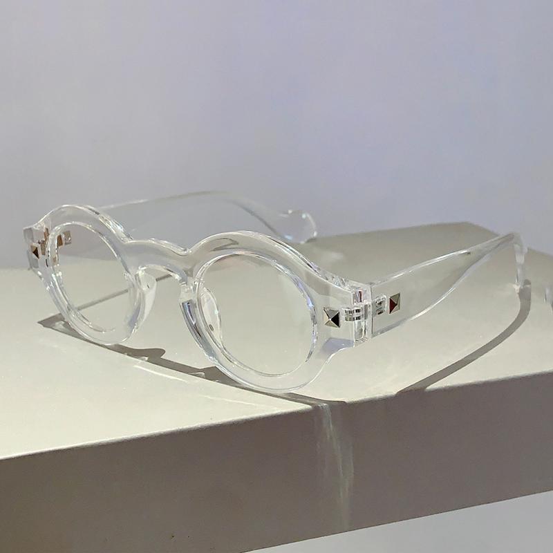 Vintage Retro Round Computer Eyeglasses Unisex Black Leopard Transparent Frame Eyewear Anti Blue Light Blocking Spectacles Frame