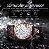 POEDAGAR Men Watch Fashion Chronograph Leather Quartz Watches Waterproof Luminous Sport Sport Wristwatch Six Needle Watch