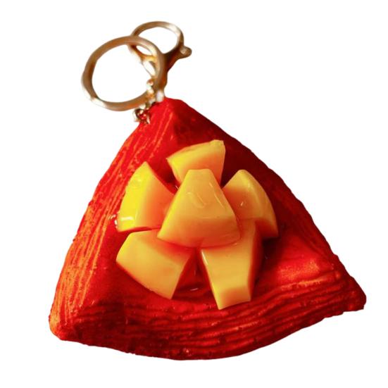 

Simulated Food Squeeze Toy Keychain Stress Relief Bread Dessert Key Ring Backpack Hanging Decoration Bag Charm Purse Pendant
