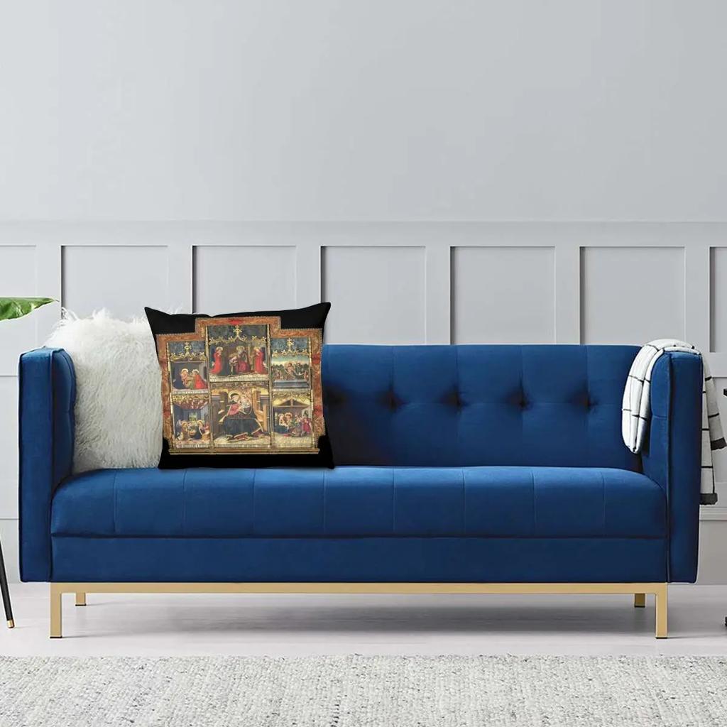 Das Leben der Jungfrau Maria Met Gallery Kissenbezug Druckstoff Kissenbezug Dekorative Zierkissenhülle Bezug Zuhause