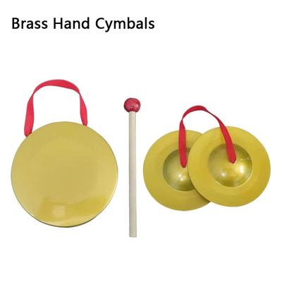Mini Brass Hand Cymbals 9cm Diameter Tambourine New Mini Gongs  Children Music