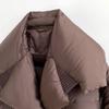 Jaqueta Puffer de Inverno Feminina Casaco Curto de Penas Streetwear Parkas Quentes Mangas Outwear