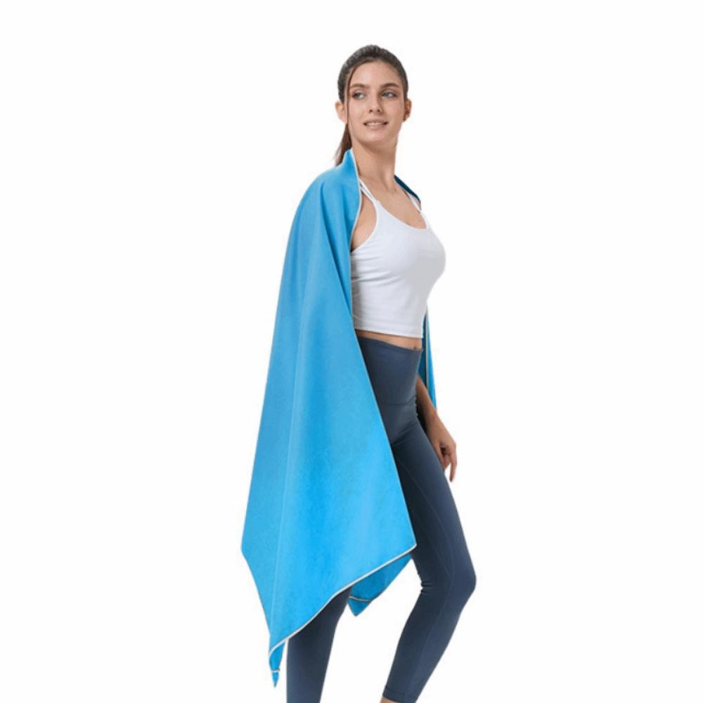 Portable Magnetic Bath Towel Quick-Drying Quick Dry Towel Gifts Beach Towel Fitness небесно-голубой