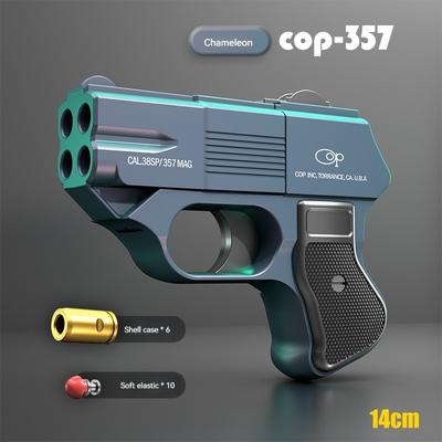 COP 357 Tabanca Yumuşak Mermi Kovan Fırlatma Oyuncak Tabanca Sürekli Atış Blaster Mini Pistola Havalı Tabanca Yetişkin Erkekler Doğum Günü Hediyeleri İçin