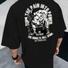 Turn The Pain Into Power Graphic Print Men's Cotton T-Shirt Fitness Gym Workout Tee