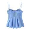 2025 Spring/Summer Women's Fashion Corset-Style Camisole with Ruffles