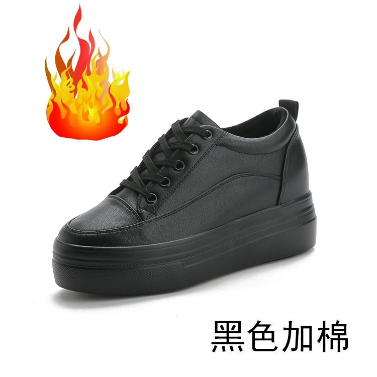 2024 vielseitige Damen-Low-Top-Schuhe, Sandalen, echtes Leder, Herbstmodelle, atmungsaktive, dickbesohlte Muffin-Freizeitschuhe, innere Höhenerhöhung, weiß