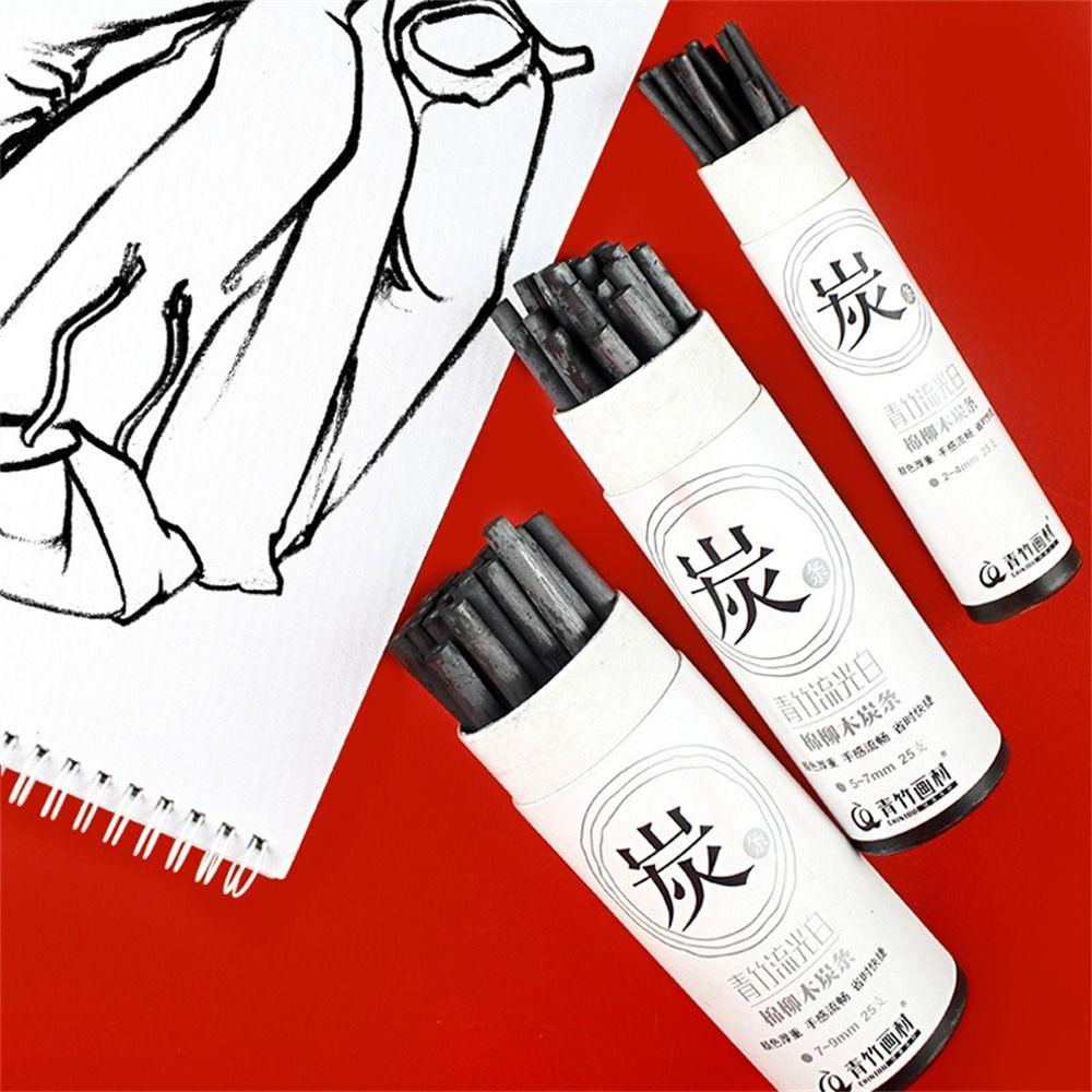 Black Color Charcoal Bars Willow Charcoal Drawing Charcoal Pencils Charcoal Sticks  Sketch Drawing