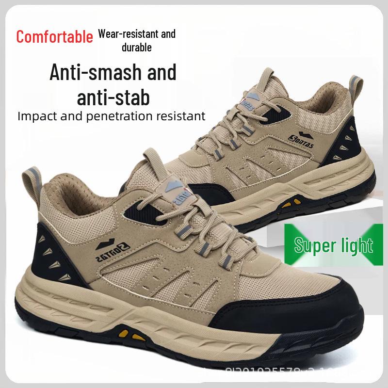 Men's Steel Toe Anti-smash Safety Shoes - Breathable, Anti-puncture, Insulated Work Shoes for Construction