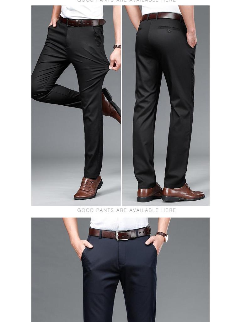 Thickened Winter Trousers: Casual Dress Pants for Middle-Aged Men