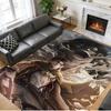 Anti‑Slip Crystal Velvet Floor Rug, Attack on Titan Design Carpet for Indoor Living Bedroom Home Decoration