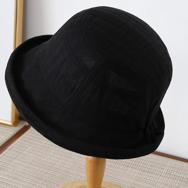 New Versatile Casual Bucket Hat Sun Protection Export Japan and South Korea Travel Basin Hat Breathable Solid Color Simple Art
