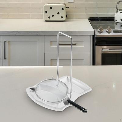 Pot Lid Holder Spoon Rest Stand Organizer Practical Utensils Pan Cover