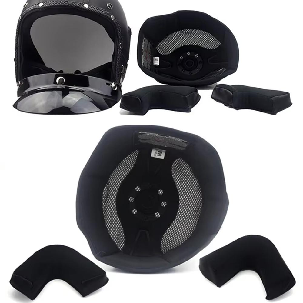 Retro Motorcycle Helmet PU Leather Open Face Chopper Bicycle Helmets Classic Casco Moto Vintage Capacete De Moto Helmet ECE DOT