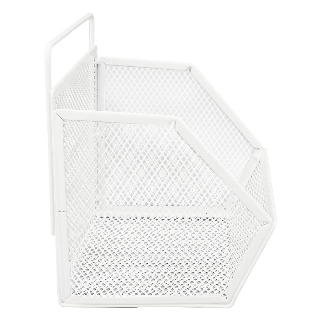 Hanging Wire Basket 13.2x10x15cm Adhesive Metal Small Wire Storage Basket for Kitchen Bathroom Bedroom