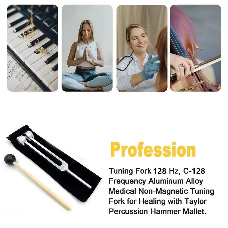 128 Hz Stimmgabel zur DNA-Reparatur, Heilung, Prüfung des Nervensystems, Stimmgabel, Gesundheitspflege, Halten Sie Körper, Geist und Seele in perfekter Har