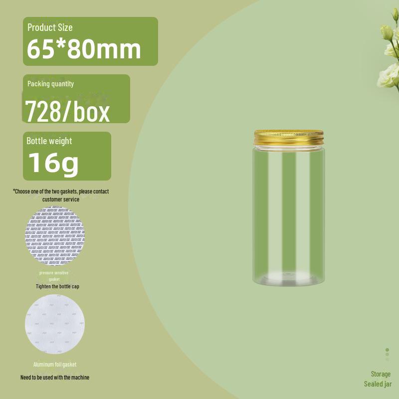 Großes transparentes Getreidevorratsglas – 65 mm Durchmesser, feuchtigkeitsbeständiger, versiegelter Kunststoffbehälter