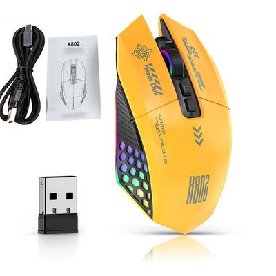 RGB Gaming-Maus Kabelgebunden BT 2.4G 3 Modi Konnektivität mit Ergonomischem Design für Computer