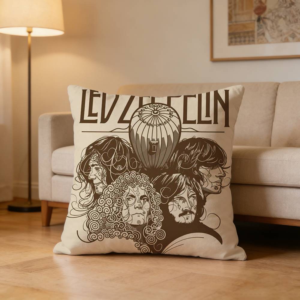LLed ZZeppelinES Pillow Case Pattern Printed Pillowcase For Living Room Sofa Cushion Cover