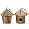 Gorgeous Rustic Wooden Birdhouse Perfect Fit for Outdoor Spaces 16x16cm