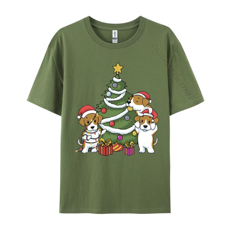 Beagle Christmas Tree Decoration Funny Tshirt Unisex T Shirts Funny Print T Shirts Unisex Plus Size Tops Brand Tshirt